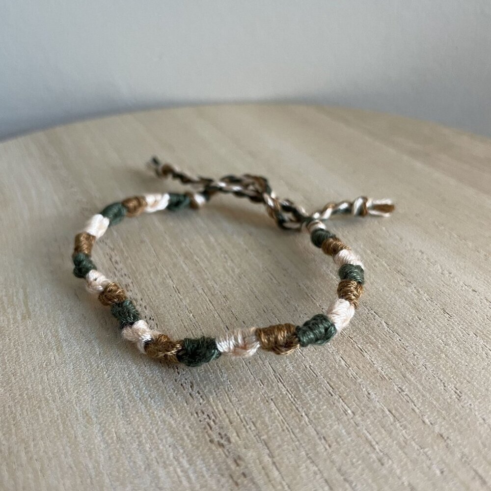 Pauline Bracelet, anklet, trendy, comfortable, tie, embroidery thread, woven, gi